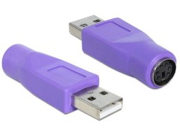ADAPTER USB-A(M)->PS/2(F) FIOLETOWY DELOCK