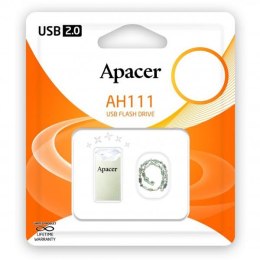 Apacer USB pendrive USB 2.0, 32GB, AH111, srebrny, AP32GAH111CR-1, USB A