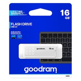 Goodram USB pendrive USB 2.0, 16GB, UME2, biały, UME2-0160W0R11, USB A, z osłoną