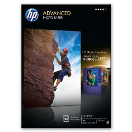 HP Advanced Glossy Photo Pa, foto papier, połysk, zaawansowany typ biały, A4, 250 g/m2, 25 szt., Q5456A, atrament