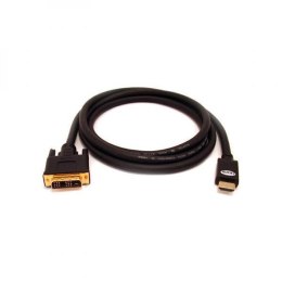 Video Kabel DVI (18+1) M - HDMI M, 2m, pozłacane złącza, czarny
