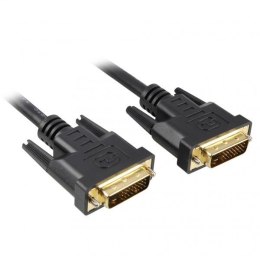 Video Kabel DVI (24+1) M - DVI (24+1) M, Dual link, 20m, pozłacane końcówki, ekranowany, czarna