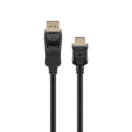 Video Kabel DisplayPort M - HDMI M, 2m, czarna, Logo blistr