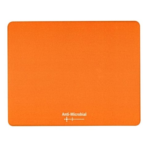 Podkładka pod mysz, Polyprolylen, pomarańczowa, 24x19cm, 0.4mm, Logo, antybakteryjna