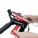 Uchwyt rowerowy na telefon i powerbank Bone Bike Tie 3 Pro Pack, na rower, regulowany rozmiar, czerwony, 4-6.5", silikon, na kie