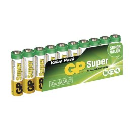 Bateria alkaliczna, AAA, 1.5V, GP, blistr, 10-pack, SUPER