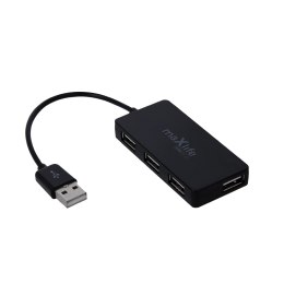 Maxlife Home Office USB 2.0 hub USB - 4x USB 0,15 m czarny + kabel 1,5 m