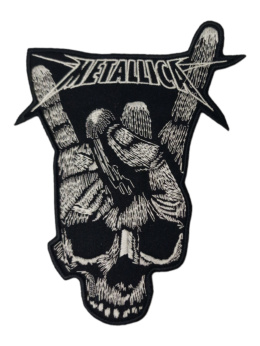 Czaszka Metallica naszywka termo