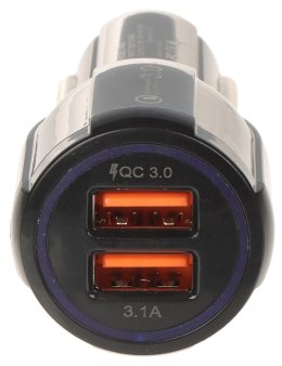 ŁADOWARKA SAMOCHODOWA USB 5V/3.1A/2XUSB-QUICK3.0/CAR