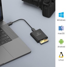 Unitek Czytnik kart CFast 2.0 USB-A/C 5Gbps czarny
