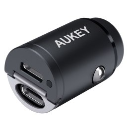 Aukey Ładowarka samochodowa 2x USB-C, PD 30W