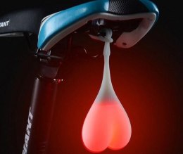 Lampka rowerowa czerwony LED - wiszące JAJA