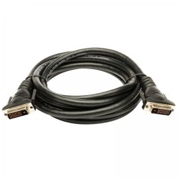 Video Kabel DVI (24+1) M - DVI (24+1) M, Dual link, 3m, chroniony, czarny