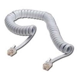 Kabel telefoniczny 4-żyłowy, RJ10 M - RJ10 M, 4 m, skręcony, biały, do ADSL modem economy