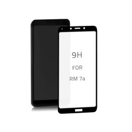 Qoltec Hartowane szkło ochronne PREMIUM do Xiaomi Redmi 7A | 9D | Czarne | Pełne
