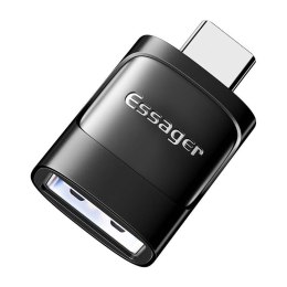 Adapter OTG USB 3.0 żeński do USB-C męski Essager (czarny)
