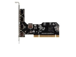 KARTA PCI -> 4 X USB - A 2.0 + 1 X USB-A