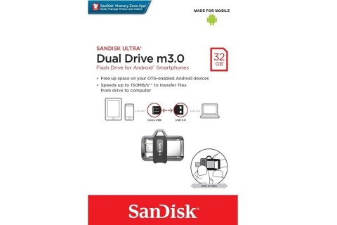 PENDRIVE SANDISK 32GB ULTRA DUAL DRIVE 3.0 150MB/s