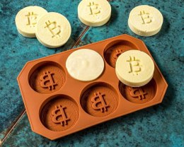 Foremka na lód galaretki czekoladę Bitcoin BTC
