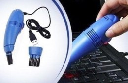 Mini odkurzacz do klawiatury USB - NIEBIESKI