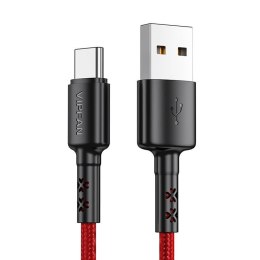 Kabel USB do USB-C Vipfan X02, 3A, 1.8m (czerwony)
