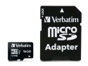 KARTA PAMIĘCI VERBATIM MICRO SDHC 16GB CLASS 10 + ADAPTER SD