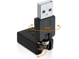 ADAPTER USB-A(M) 2.0->USB-A(F) KĄTOWY 360