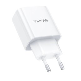 Ładowarka sieciowa Vipfan E04, USB-C, 20W, QC 3.0 (biała)
